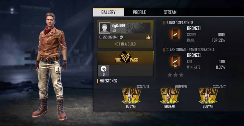 His Free Fire ID